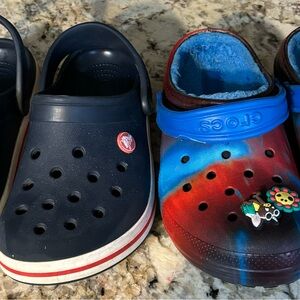 Crocs sz 2 kids , both for $13